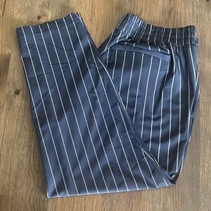 ATHLETA Women’s Navy with White Stripes Ankle Pants 14P
